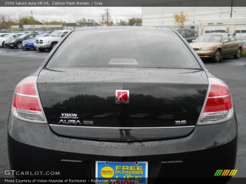 Carbon Flash Metallic / Gray 2009 Saturn Aura XR V6