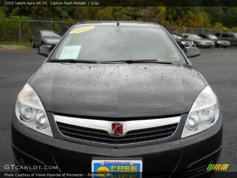 Carbon Flash Metallic / Gray 2009 Saturn Aura XR V6