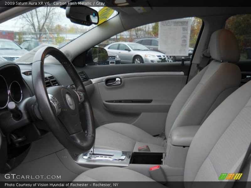 Carbon Flash Metallic / Gray 2009 Saturn Aura XR V6