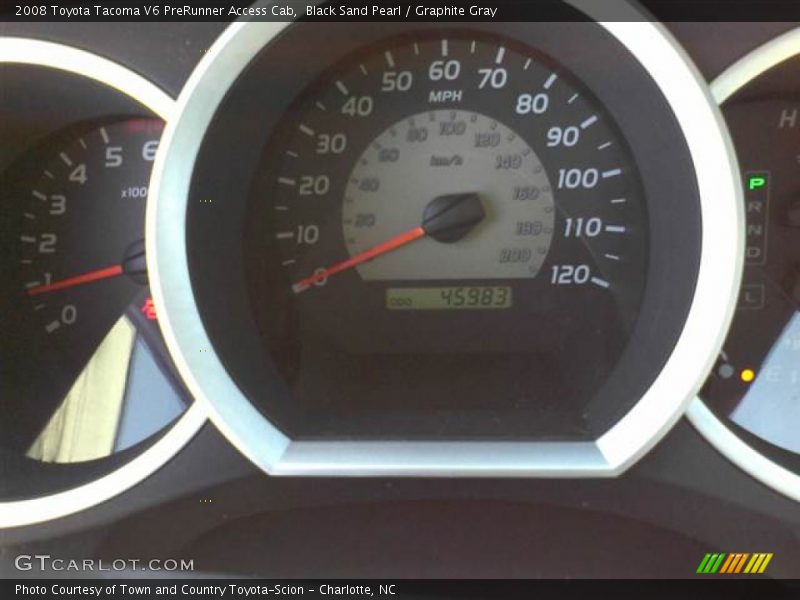 Black Sand Pearl / Graphite Gray 2008 Toyota Tacoma V6 PreRunner Access Cab