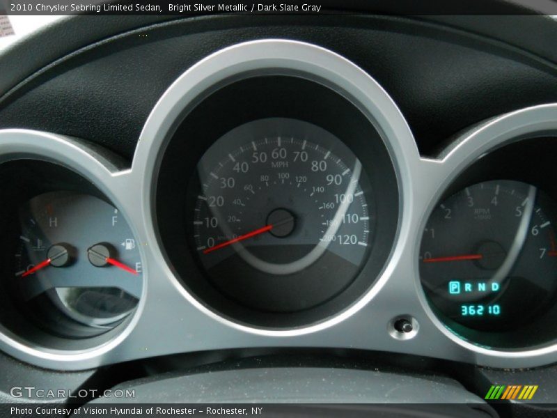 Bright Silver Metallic / Dark Slate Gray 2010 Chrysler Sebring Limited Sedan