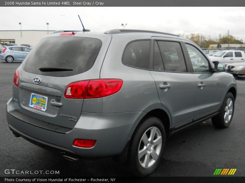Steel Gray / Gray 2008 Hyundai Santa Fe Limited 4WD