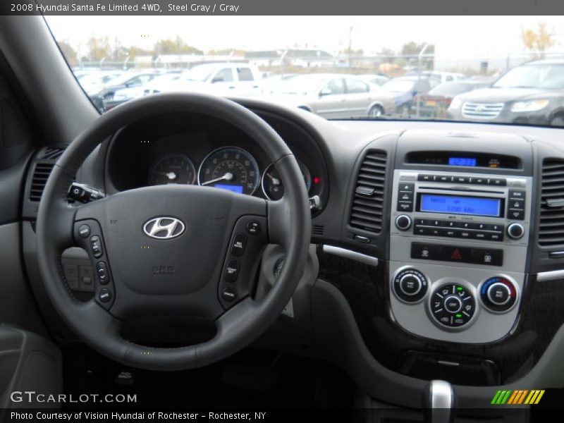 Steel Gray / Gray 2008 Hyundai Santa Fe Limited 4WD