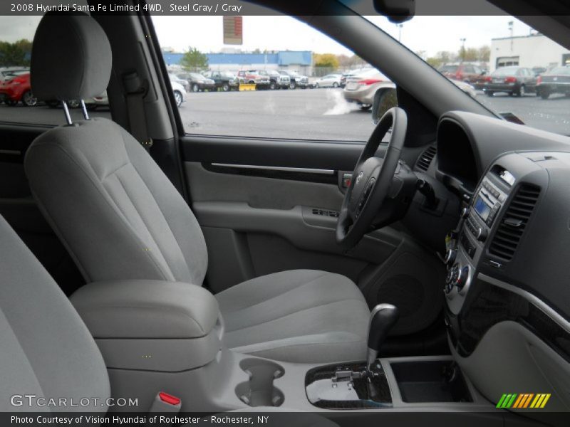 Steel Gray / Gray 2008 Hyundai Santa Fe Limited 4WD