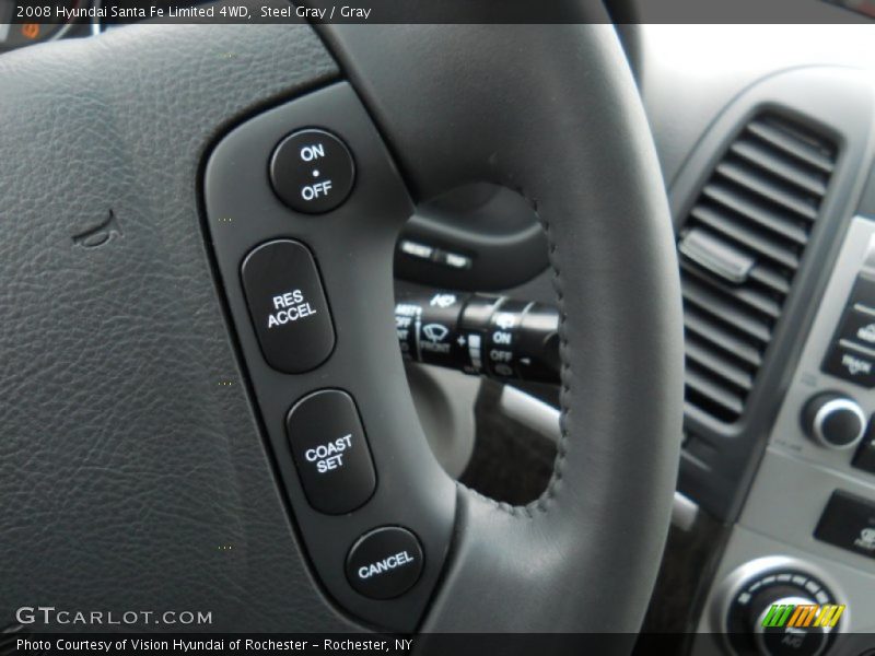 Steel Gray / Gray 2008 Hyundai Santa Fe Limited 4WD