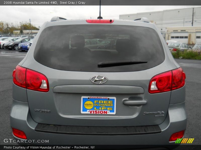 Steel Gray / Gray 2008 Hyundai Santa Fe Limited 4WD