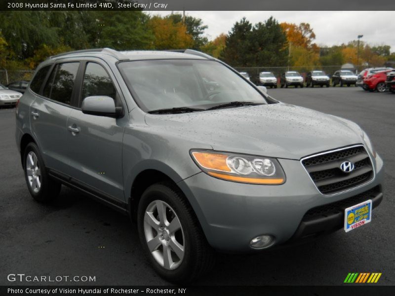 Steel Gray / Gray 2008 Hyundai Santa Fe Limited 4WD