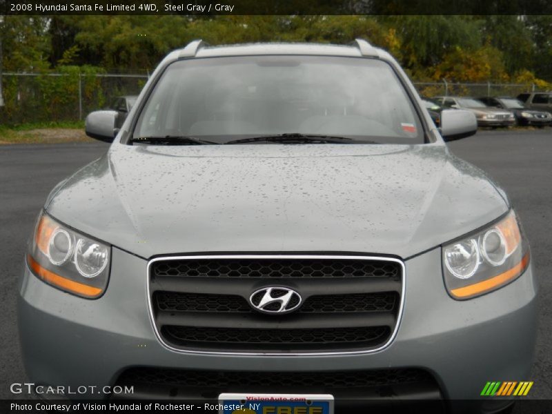 Steel Gray / Gray 2008 Hyundai Santa Fe Limited 4WD