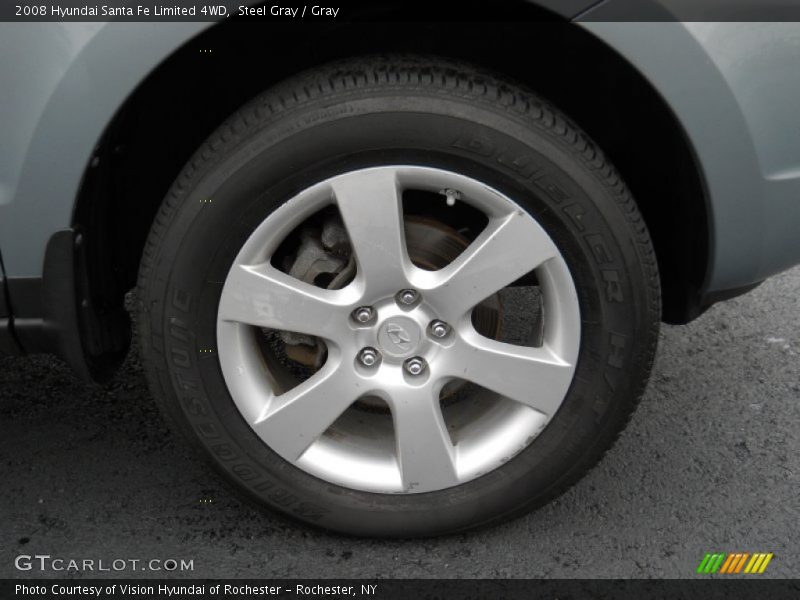 Steel Gray / Gray 2008 Hyundai Santa Fe Limited 4WD