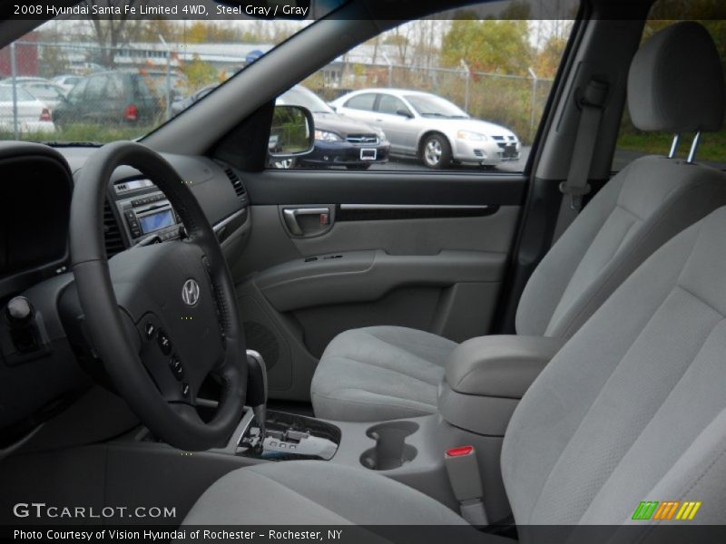 Steel Gray / Gray 2008 Hyundai Santa Fe Limited 4WD