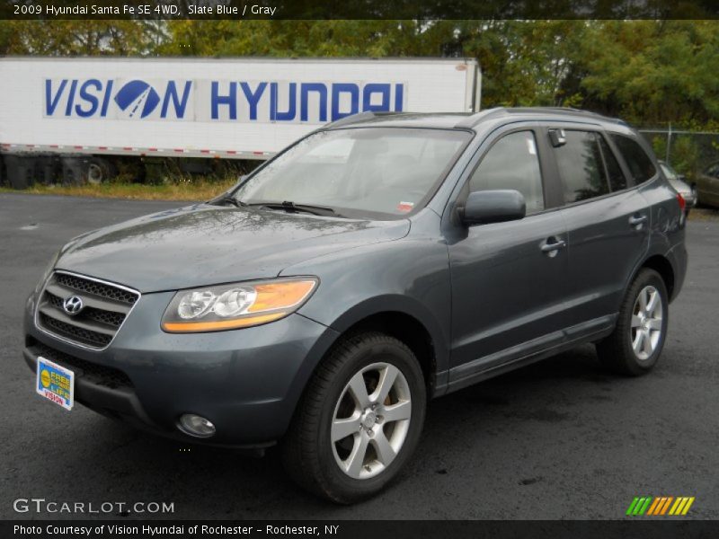 Slate Blue / Gray 2009 Hyundai Santa Fe SE 4WD