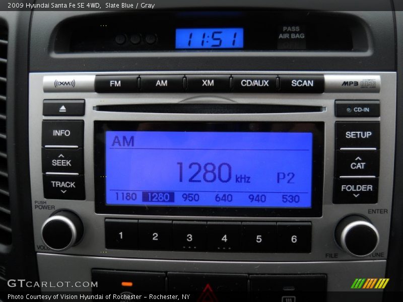 Slate Blue / Gray 2009 Hyundai Santa Fe SE 4WD