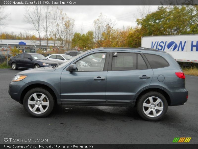Slate Blue / Gray 2009 Hyundai Santa Fe SE 4WD