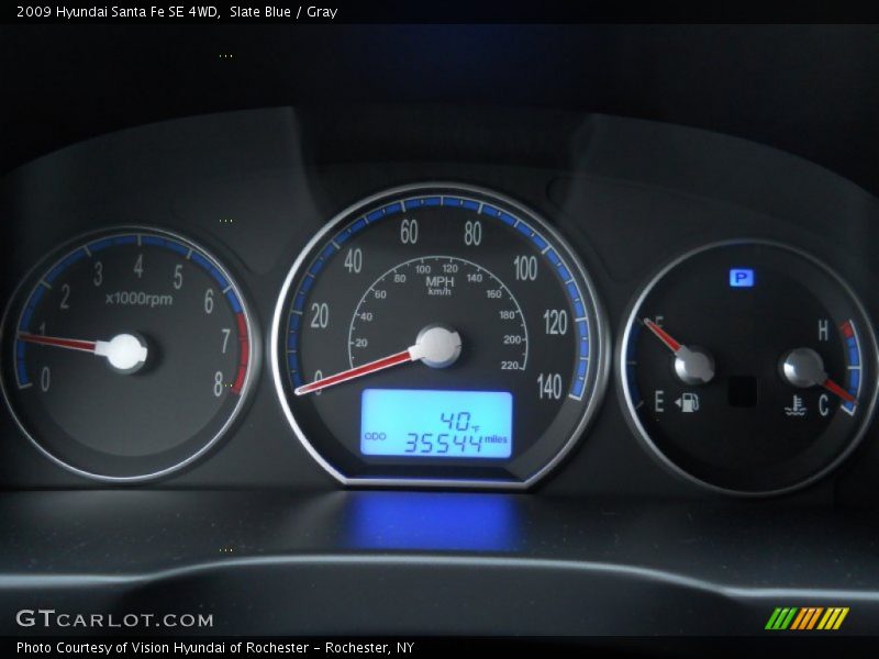 Slate Blue / Gray 2009 Hyundai Santa Fe SE 4WD