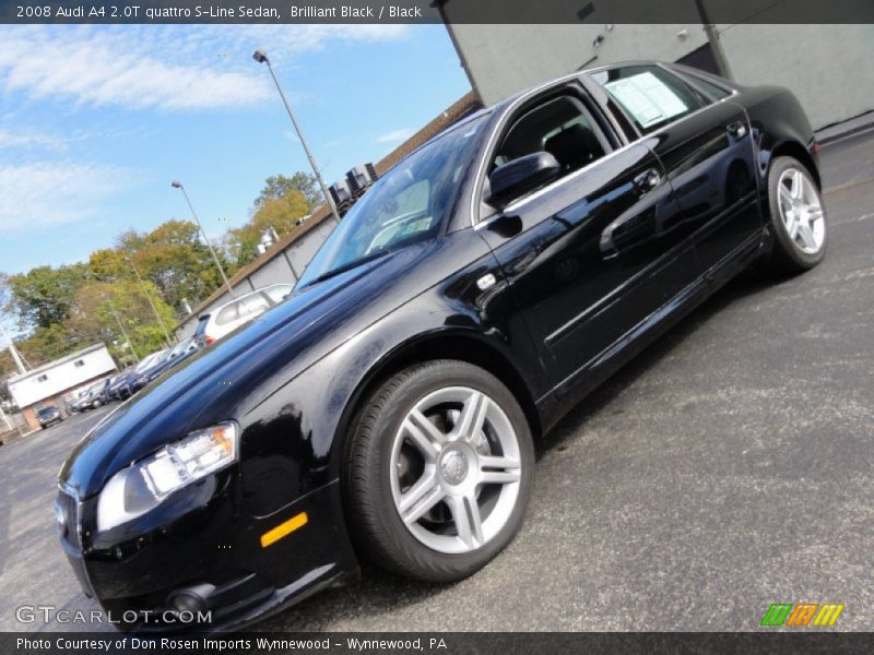 Brilliant Black / Black 2008 Audi A4 2.0T quattro S-Line Sedan