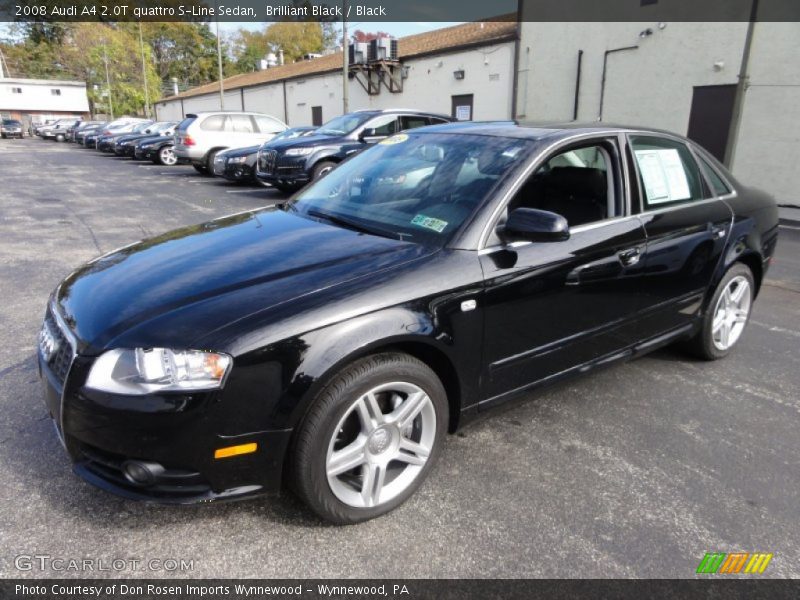 Brilliant Black / Black 2008 Audi A4 2.0T quattro S-Line Sedan