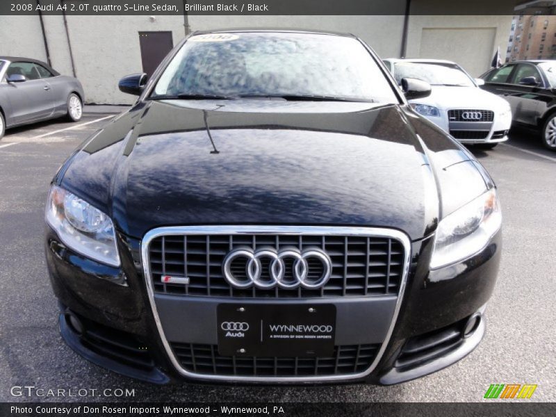 Brilliant Black / Black 2008 Audi A4 2.0T quattro S-Line Sedan