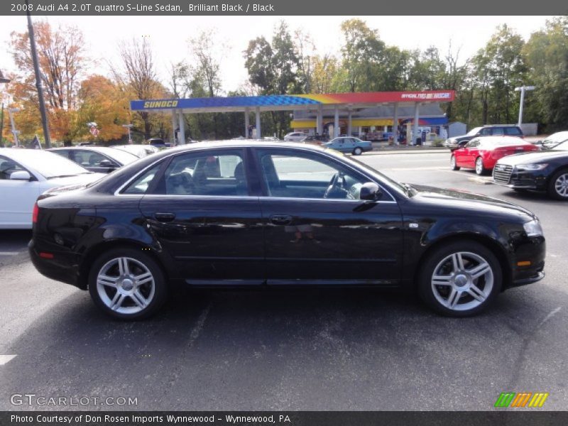 Brilliant Black / Black 2008 Audi A4 2.0T quattro S-Line Sedan