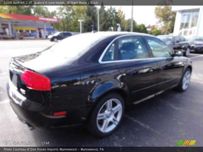 Brilliant Black / Black 2008 Audi A4 2.0T quattro S-Line Sedan