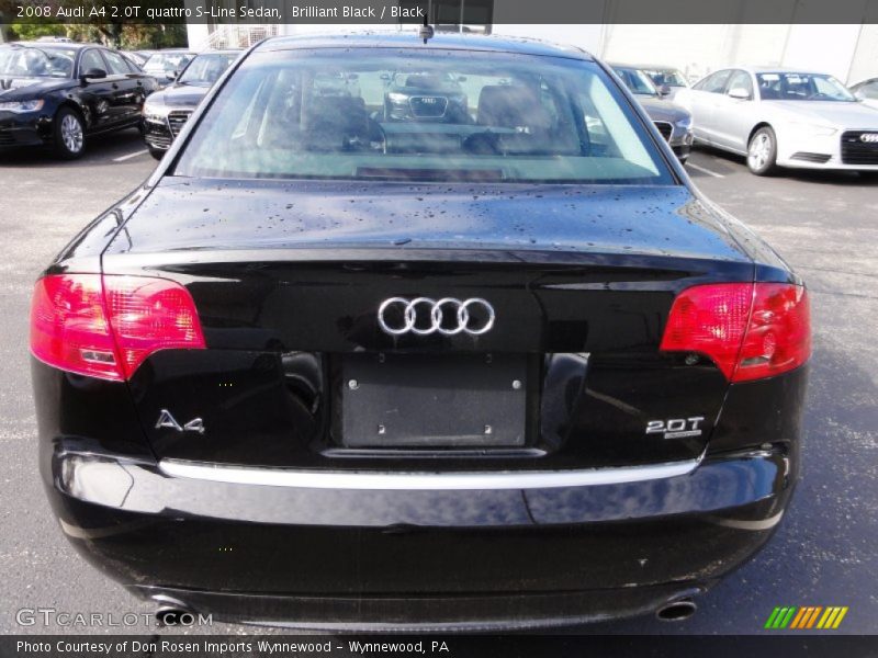 Brilliant Black / Black 2008 Audi A4 2.0T quattro S-Line Sedan
