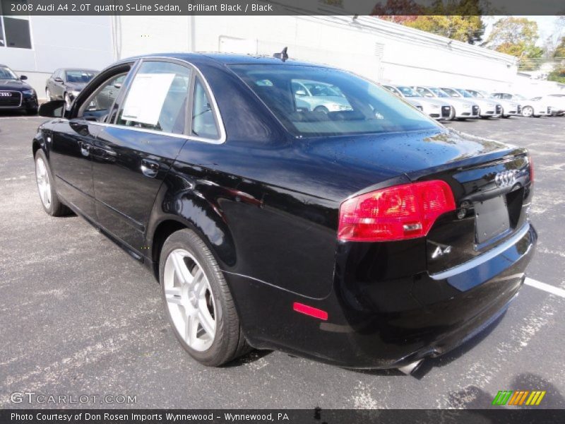 Brilliant Black / Black 2008 Audi A4 2.0T quattro S-Line Sedan
