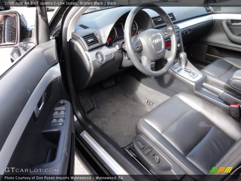 Brilliant Black / Black 2008 Audi A4 2.0T quattro S-Line Sedan