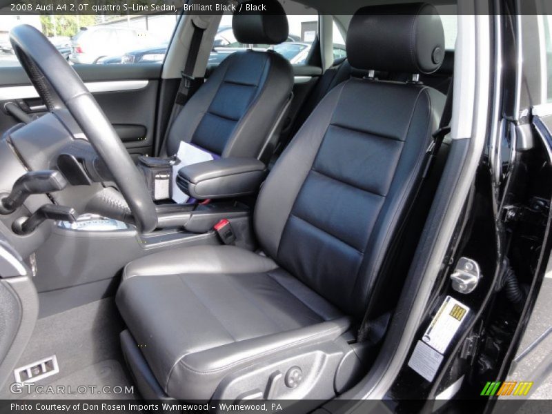Brilliant Black / Black 2008 Audi A4 2.0T quattro S-Line Sedan