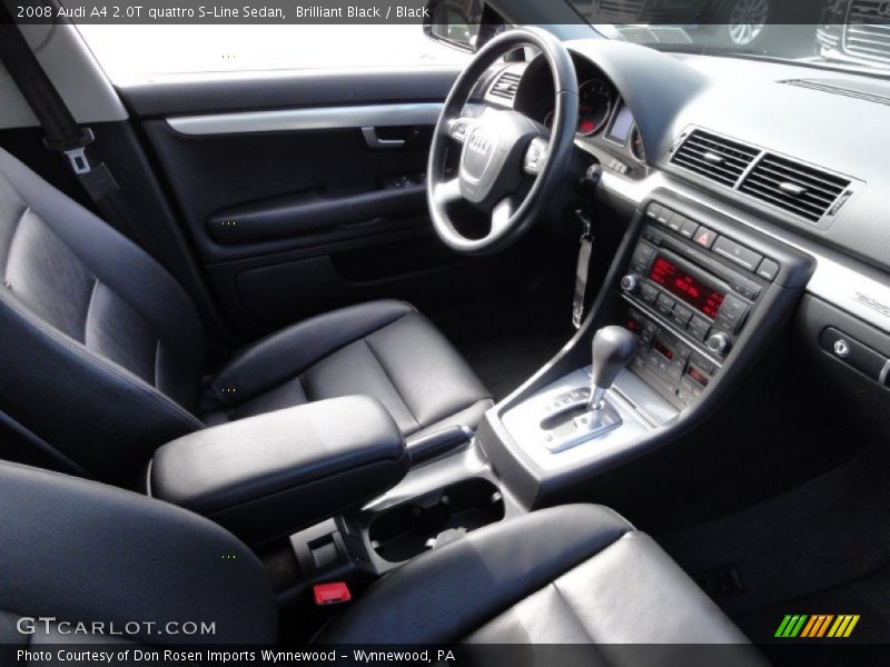 Brilliant Black / Black 2008 Audi A4 2.0T quattro S-Line Sedan