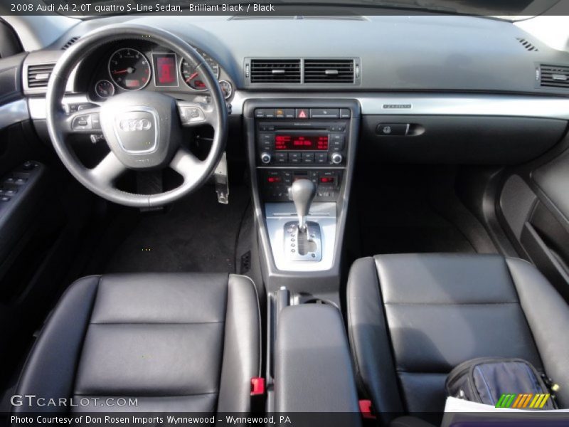 Brilliant Black / Black 2008 Audi A4 2.0T quattro S-Line Sedan