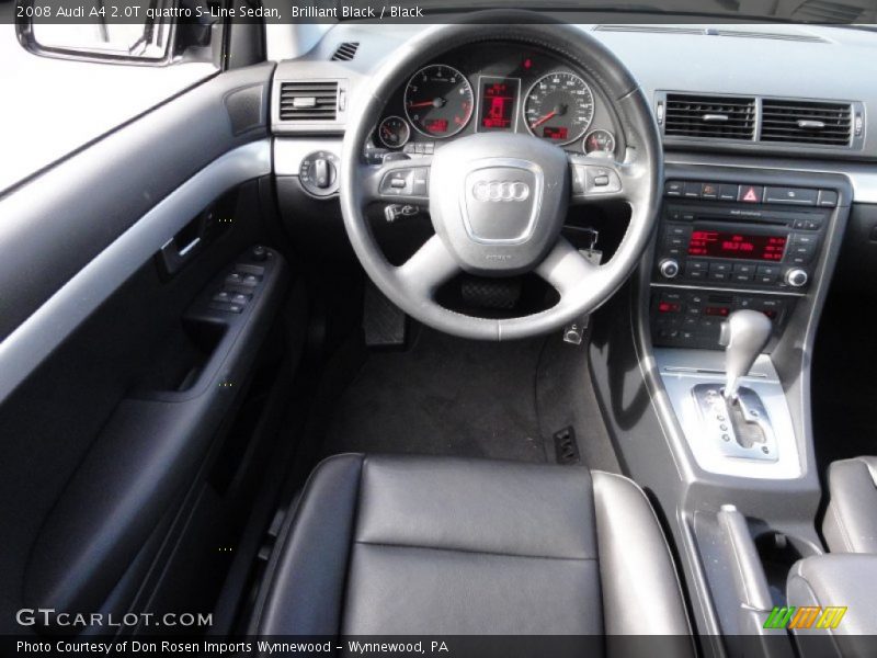 Brilliant Black / Black 2008 Audi A4 2.0T quattro S-Line Sedan