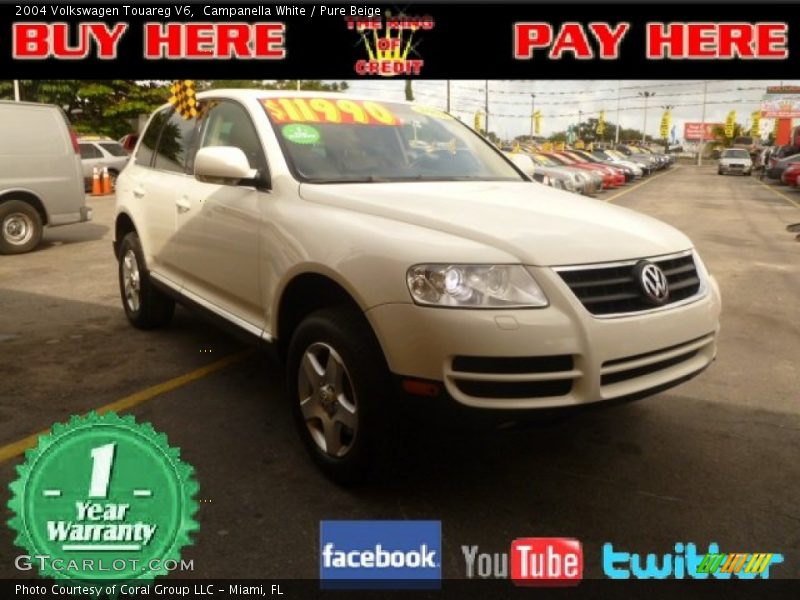 Campanella White / Pure Beige 2004 Volkswagen Touareg V6