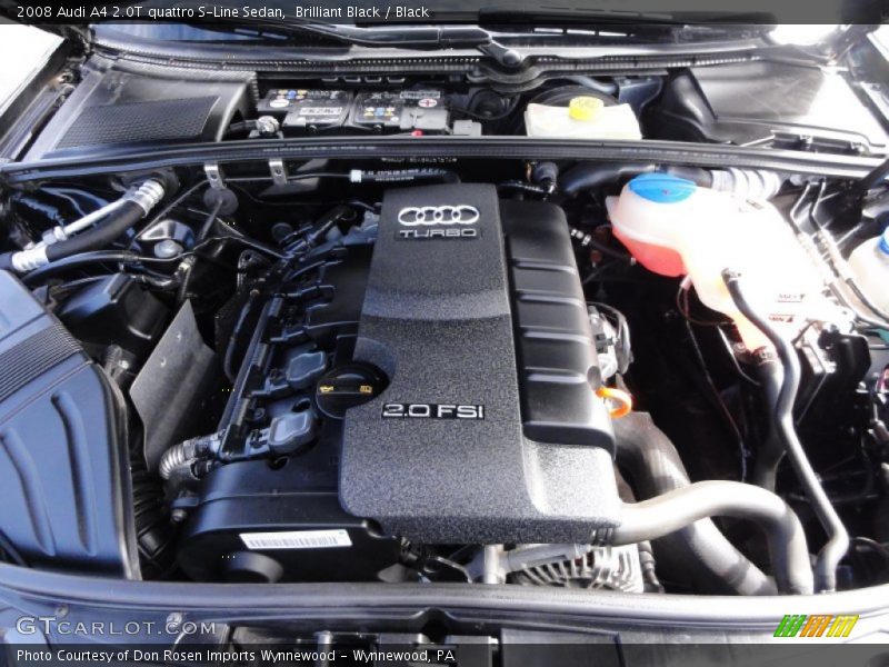 Brilliant Black / Black 2008 Audi A4 2.0T quattro S-Line Sedan