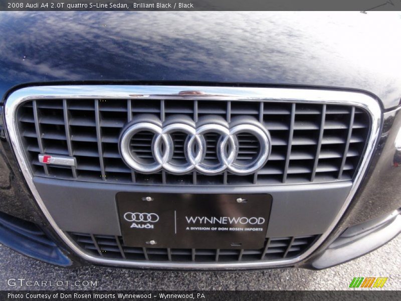 Brilliant Black / Black 2008 Audi A4 2.0T quattro S-Line Sedan