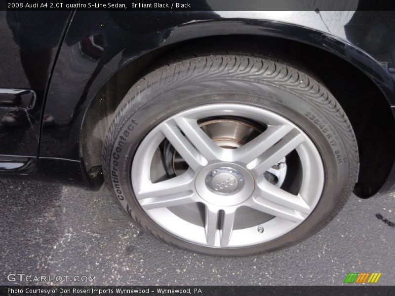 Brilliant Black / Black 2008 Audi A4 2.0T quattro S-Line Sedan