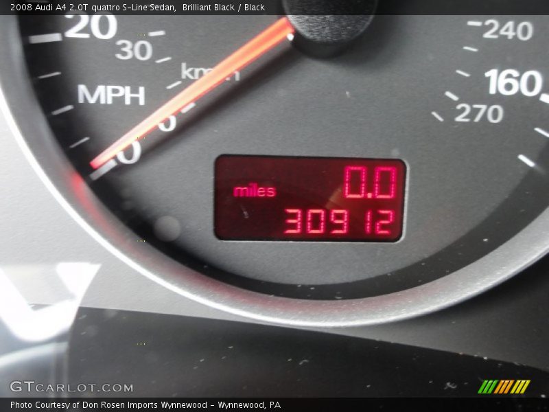 Brilliant Black / Black 2008 Audi A4 2.0T quattro S-Line Sedan