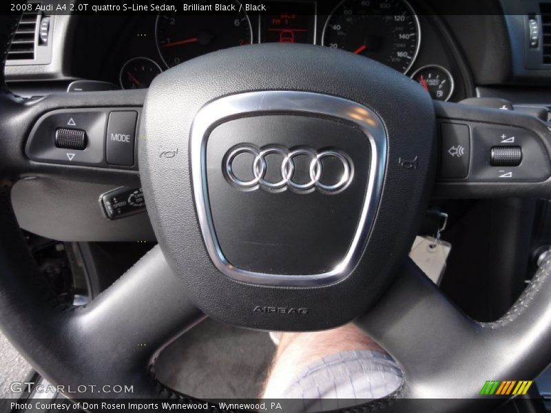 Brilliant Black / Black 2008 Audi A4 2.0T quattro S-Line Sedan