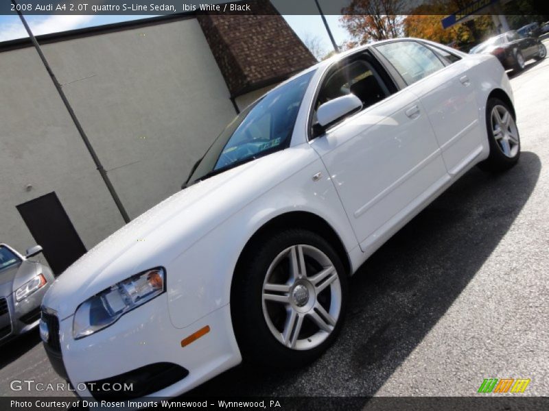 Ibis White / Black 2008 Audi A4 2.0T quattro S-Line Sedan