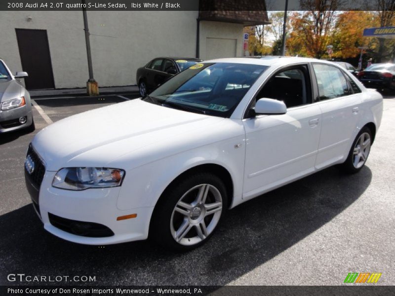 Ibis White / Black 2008 Audi A4 2.0T quattro S-Line Sedan