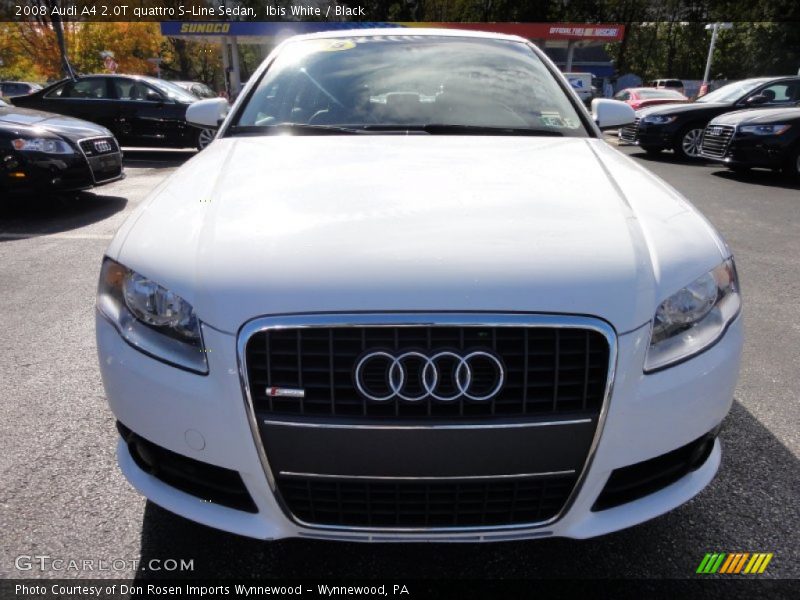 Ibis White / Black 2008 Audi A4 2.0T quattro S-Line Sedan