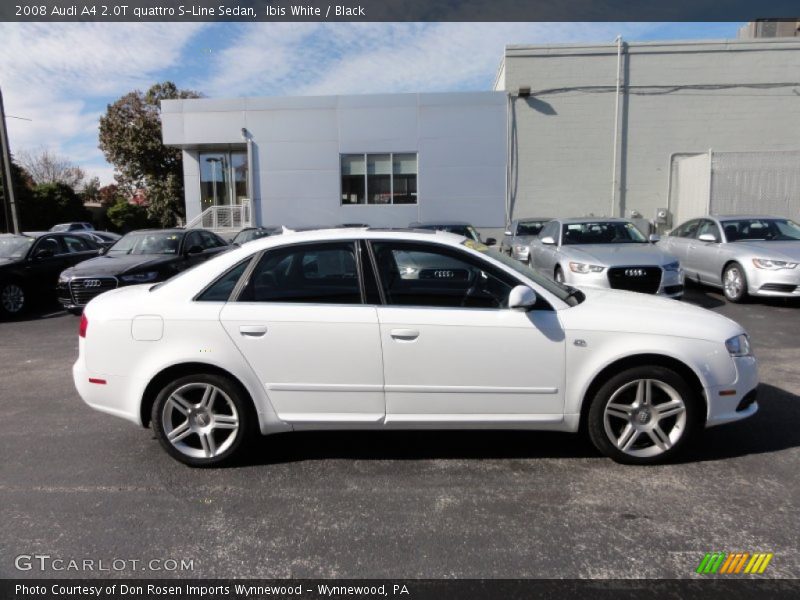 Ibis White / Black 2008 Audi A4 2.0T quattro S-Line Sedan