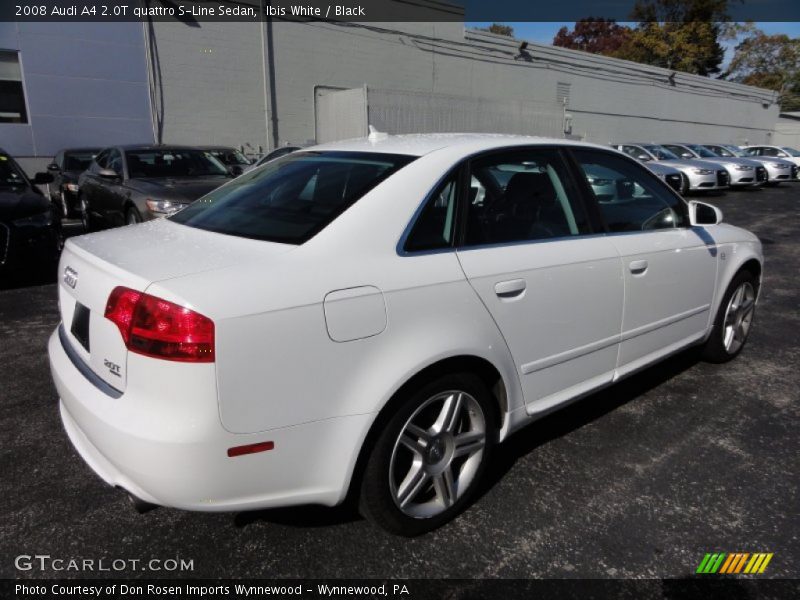 Ibis White / Black 2008 Audi A4 2.0T quattro S-Line Sedan