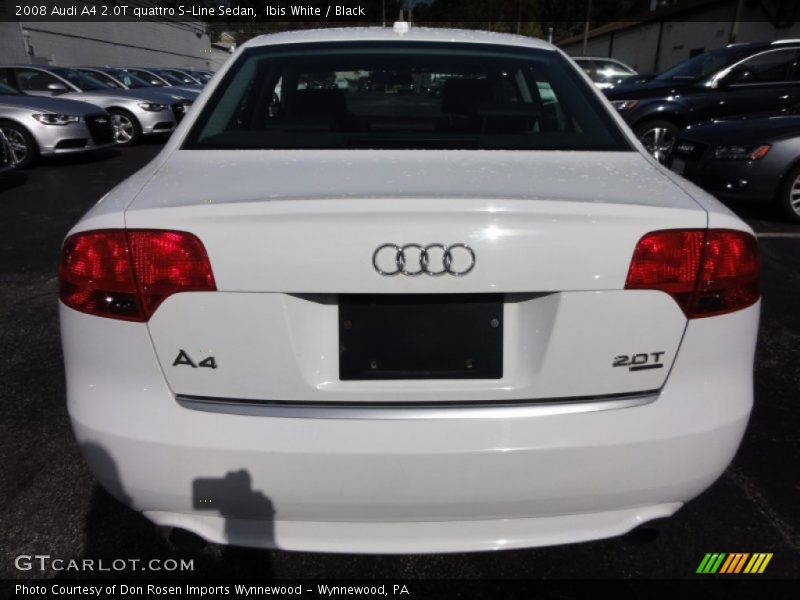 Ibis White / Black 2008 Audi A4 2.0T quattro S-Line Sedan