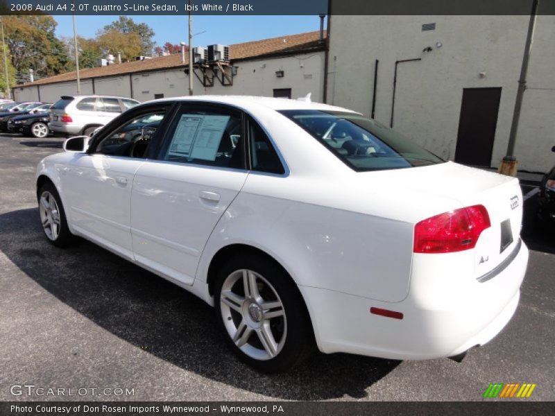 Ibis White / Black 2008 Audi A4 2.0T quattro S-Line Sedan