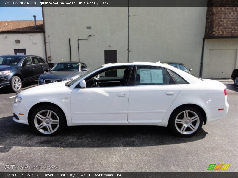 Ibis White / Black 2008 Audi A4 2.0T quattro S-Line Sedan