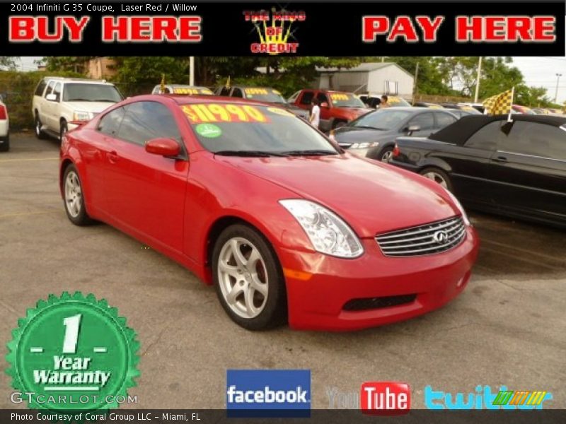 Laser Red / Willow 2004 Infiniti G 35 Coupe