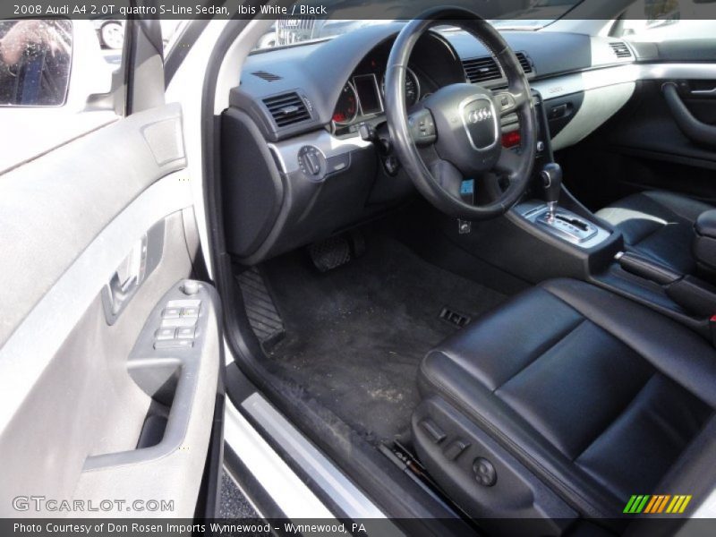 Ibis White / Black 2008 Audi A4 2.0T quattro S-Line Sedan