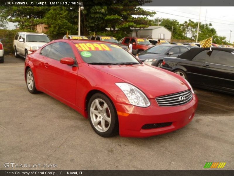 Laser Red / Willow 2004 Infiniti G 35 Coupe