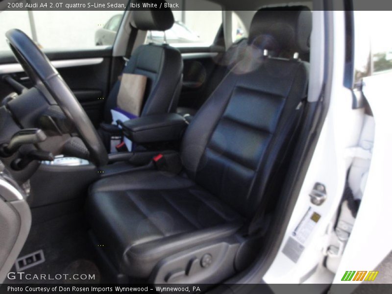 Ibis White / Black 2008 Audi A4 2.0T quattro S-Line Sedan