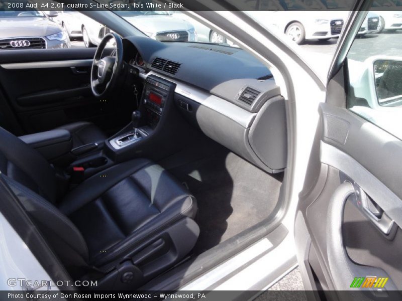 Ibis White / Black 2008 Audi A4 2.0T quattro S-Line Sedan