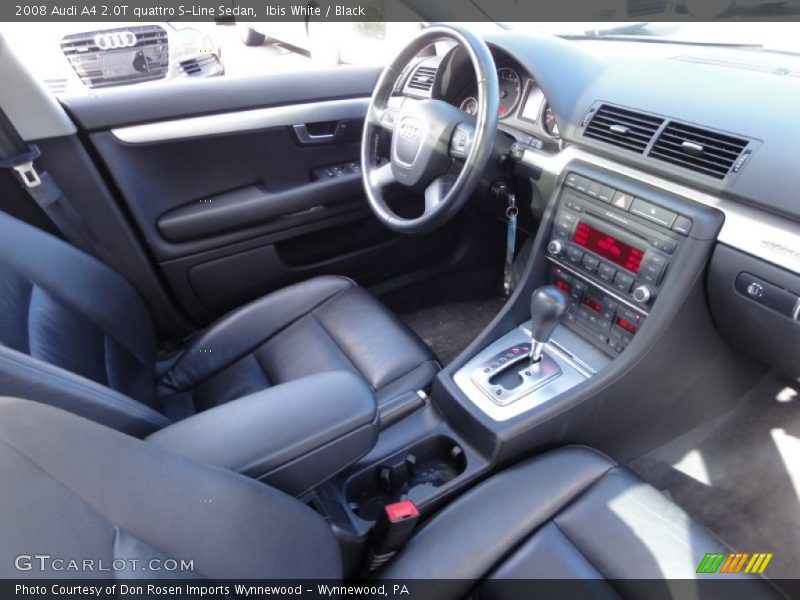 Ibis White / Black 2008 Audi A4 2.0T quattro S-Line Sedan